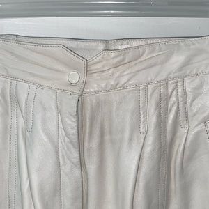 Vintage White Leather Pants